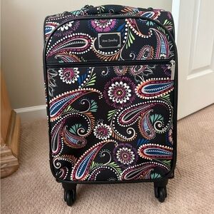 Vera Bradley Black Paisley Spinner Luggage